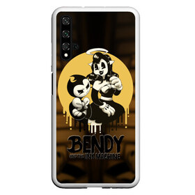 Чехол для Honor 20 с принтом Bendy and the ink machine (30) , Силикон | Область печати: задняя сторона чехла, без боковых панелей | bendy | bendy and the ink machine | game | horror | ink | machine | trend | video game