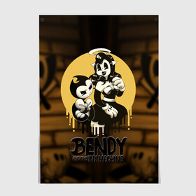 Постер с принтом Bendy and the ink machine (30) , 100% бумага
 | бумага, плотность 150 мг. Матовая, но за счет высокого коэффициента гладкости имеет небольшой блеск и дает на свету блики, но в отличии от глянцевой бумаги не покрыта лаком | bendy | bendy and the ink machine | game | horror | ink | machine | trend | video game