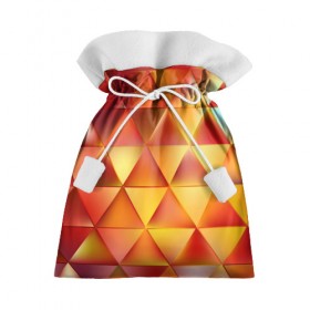 Подарочный 3D мешок с принтом Огненные треугольники , 100% полиэстер | Размер: 29*39 см | 