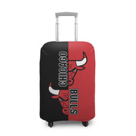 Чехол для чемодана 3D с принтом Чикаго Буллз , 86% полиэфир, 14% спандекс | двустороннее нанесение принта, прорези для ручек и колес | chicago bulls | баскетбол | спорт | чикаго буллз