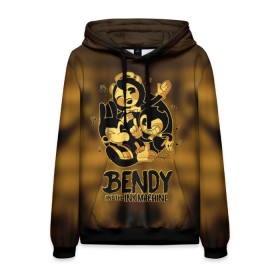 Мужская толстовка 3D с принтом Bendy and the ink machine (32) , 100% полиэстер | двухслойный капюшон со шнурком для регулировки, мягкие манжеты на рукавах и по низу толстовки, спереди карман-кенгуру с мягким внутренним слоем. | Тематика изображения на принте: bendy | bendy and the ink machine | game | horror | ink | machine | trend | video game | бенди | бэнди