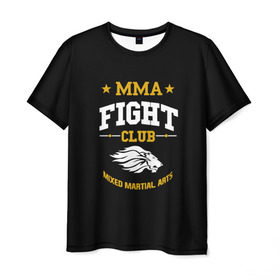 Мужская футболка 3D с принтом MMA Fight Club , 100% полиэфир | прямой крой, круглый вырез горловины, длина до линии бедер | ufc | бои | бои без правил | бойцы мма | мма | смешанные единоборства | юфс
