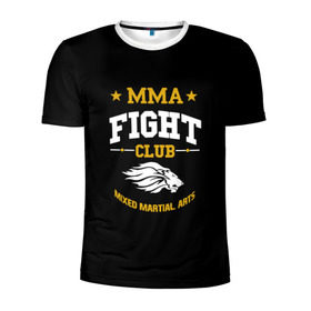 Мужская футболка 3D спортивная с принтом MMA Fight Club , 100% полиэстер с улучшенными характеристиками | приталенный силуэт, круглая горловина, широкие плечи, сужается к линии бедра | ufc | бои | бои без правил | бойцы мма | мма | смешанные единоборства | юфс