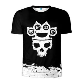 Мужская футболка 3D спортивная с принтом Five Finger Death Punch , 100% полиэстер с улучшенными характеристиками | приталенный силуэт, круглая горловина, широкие плечи, сужается к линии бедра | 5fdp | alternative | ffdp | groove | metal | metall | rock | альтернатива | грув | группа | метал | рок | череп