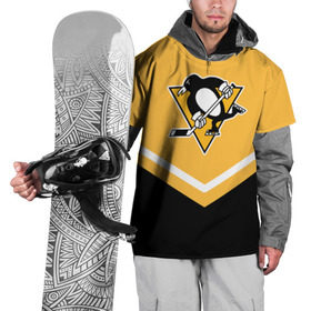 Накидка на куртку 3D с принтом Pittsburgh Penguins (Форма 1) , 100% полиэстер |  | Тематика изображения на принте: питтсбург пингвинз