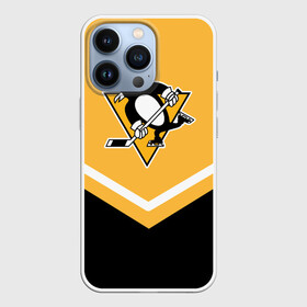 Чехол для iPhone 13 Pro с принтом Pittsburgh Penguins (Форма 1) ,  |  | Тематика изображения на принте: питтсбург пингвинз