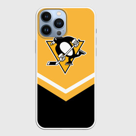 Чехол для iPhone 13 Pro Max с принтом Pittsburgh Penguins (Форма 1) ,  |  | Тематика изображения на принте: питтсбург пингвинз
