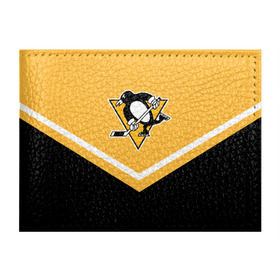 Обложка для студенческого билета с принтом Pittsburgh Penguins (Форма 1) , натуральная кожа | Размер: 11*8 см; Печать на всей внешней стороне | Тематика изображения на принте: питтсбург пингвинз