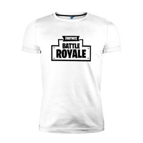 Мужская футболка премиум с принтом Fortnite Battle Royale Logo , 92% хлопок, 8% лайкра | приталенный силуэт, круглый вырез ворота, длина до линии бедра, короткий рукав | 