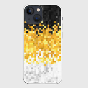 Чехол для iPhone 13 mini с принтом 1858 Имперский флаг пикселами ,  |  | camouflage fabric suprime military | военный триколор россии | камуфляж имперский флаг россии | камуфляжный | текстура вежливых | черно желто белый