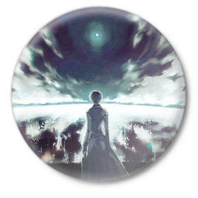Значок с принтом Ken Kaneki ,  металл | круглая форма, металлическая застежка в виде булавки | Тематика изображения на принте: anime | ghoul | tokyo | tokyo ghoul | гуль | канеки | кен