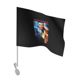 Флаг для автомобиля с принтом Бегущий по лезвию , 100% полиэстер | Размер: 30*21 см | 2049 | blade runner | bladerunner