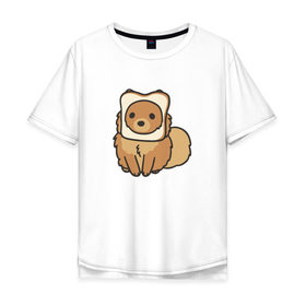 Мужская футболка хлопок Oversize с принтом ШПИЦ , 100% хлопок | свободный крой, круглый ворот, “спинка” длиннее передней части | померанец | померанский шпиц | собака | шпиц | шпиц немецкий | шпицуля