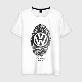 Мужская футболка хлопок с принтом Volkswagen it`s in my DNA , 100% хлопок | прямой крой, круглый вырез горловины, длина до линии бедер, слегка спущенное плечо. | crossover | golf | jetta | polo | sport | volkswagen | авто | автомобиль | вольксваген | жук | знак | лого | машина | седан | символ | спорт | тачка | фолькс ваген | фольксваген | хэтчбек | эмблема