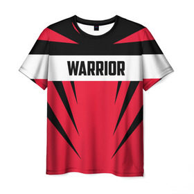 Мужская футболка 3D с принтом Warrior , 100% полиэфир | прямой крой, круглый вырез горловины, длина до линии бедер | warrior | воин | спортсмен