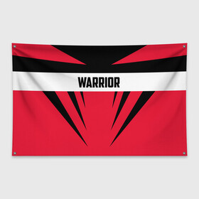 Флаг-баннер с принтом Warrior , 100% полиэстер | размер 67 х 109 см, плотность ткани — 95 г/м2; по краям флага есть четыре люверса для крепления | warrior | воин | спортсмен