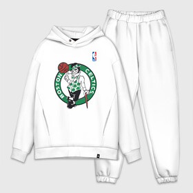 Мужской костюм хлопок OVERSIZE с принтом Boston celtics ,  |  | Тематика изображения на принте: boston celtics | nba | баскетбол | бостон селтикс