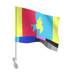 Флаг для автомобиля с принтом Лама Фортнайт , 100% полиэстер | Размер: 30*21 см | battle royale | fortnite | lama | батл рояль | лама | фортнайт