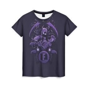 Женская футболка 3D с принтом Raven , 100% полиэфир ( синтетическое хлопкоподобное полотно) | прямой крой, круглый вырез горловины, длина до линии бедер | battle royale | fortnite | lama | raven | батл рояль | ворон | лама | фортнайт