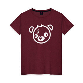 Женская футболка хлопок с принтом Cuddle Bear , 100% хлопок | прямой крой, круглый вырез горловины, длина до линии бедер, слегка спущенное плечо | battle royale | fortnite | lama | батл рояль | лама | медведь | фортнайт
