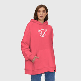 Худи SuperOversize хлопок с принтом Cuddle Bear , 70% хлопок, 30% полиэстер, мягкий начес внутри | карман-кенгуру, эластичная резинка на манжетах и по нижней кромке, двухслойный капюшон
 | battle royale | fortnite | lama | батл рояль | лама | медведь | фортнайт