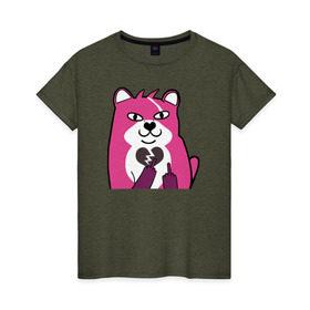 Женская футболка хлопок с принтом Fortnite Bear , 100% хлопок | прямой крой, круглый вырез горловины, длина до линии бедер, слегка спущенное плечо | battle royale | fortnite | lama | батл рояль | лама | медведь | фортнайт