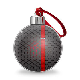 Ёлочный шар с принтом Audi , Пластик | Диаметр: 77 мм | Тематика изображения на принте: audi | авто | автомобиль | ауди | лого