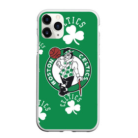 Чехол для iPhone 11 Pro Max матовый с принтом Boston celtics nba , Силикон |  | Тематика изображения на принте: basketball | boston celtics | nba | баскетбол | нба