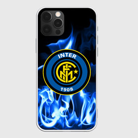 Чехол для iPhone 12 Pro Max с принтом INTER , Силикон |  | fc | football | footer | inter | soccer | socker | sport | интер | огонь | пламя | спорт | футбол | футбольный клуб