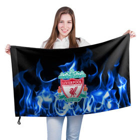Флаг 3D с принтом LIVERPOOL , 100% полиэстер | плотность ткани — 95 г/м2, размер — 67 х 109 см. Принт наносится с одной стороны | fc | football | footer | liverpool | soccer | socker | sport | огонь | пламя | спорт | футбол | футбольный клуб