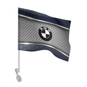 Флаг для автомобиля с принтом BMW SPORT , 100% полиэстер | Размер: 30*21 см | auto | bmw | car | авто | автомобиль | бмв | машина