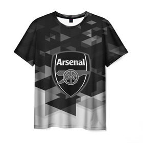 Мужская футболка 3D с принтом FC Arsenal sport geometry 2018 , 100% полиэфир | прямой крой, круглый вырез горловины, длина до линии бедер | 
