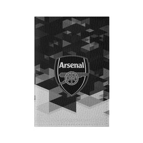 Обложка для паспорта матовая кожа с принтом FC Arsenal sport geometry 2018 , натуральная матовая кожа | размер 19,3 х 13,7 см; прозрачные пластиковые крепления | 