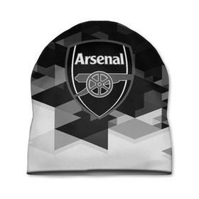 Шапка 3D с принтом FC Arsenal sport geometry 2018 , 100% полиэстер | универсальный размер, печать по всей поверхности изделия | 