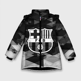 Зимняя куртка для девочек 3D с принтом FC Barcelona sport geometry , ткань верха — 100% полиэстер; подклад — 100% полиэстер, утеплитель — 100% полиэстер. | длина ниже бедра, удлиненная спинка, воротник стойка и отстегивающийся капюшон. Есть боковые карманы с листочкой на кнопках, утяжки по низу изделия и внутренний карман на молнии. 

Предусмотрены светоотражающий принт на спинке, радужный светоотражающий элемент на пуллере молнии и на резинке для утяжки. | abstraction | barcelona | championship | fc | football | footer | polygon | soccer | socker | sport | абстракция | одежда | спорт | спортивный | униформа | футбол | футбольный клуб | чемпионат