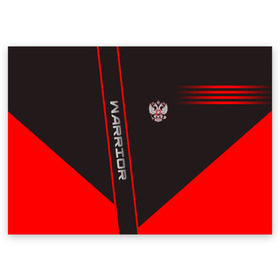Поздравительная открытка с принтом Warrior , 100% бумага | плотность бумаги 280 г/м2, матовая, на обратной стороне линовка и место для марки
 | Тематика изображения на принте: warrior | воин | спортсмен