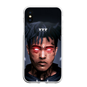 Чехол для iPhone XS Max матовый с принтом XXXtentacion (9) , Силикон | Область печати: задняя сторона чехла, без боковых панелей | 17 | art | look at me | moonlight | rap | revenge | tentacion | xxx | xxxtentacion