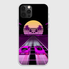 Чехол для iPhone 12 Pro с принтом Vaporwave , силикон | область печати: задняя сторона чехла, без боковых панелей | 3d | cgi | digital art | music | retro | vaporwave | абстракция | вейпорвейв | геометрия | музыка | ретро