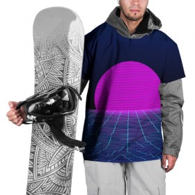 Накидка на куртку 3D с принтом Солнце , 100% полиэстер |  | 3d | cgi | digital art | music | retro | vaporwave | абстракция | вейпорвейв | геометрия | музыка | ретро