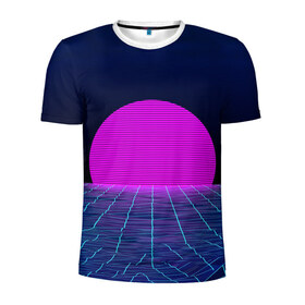 Мужская футболка 3D спортивная с принтом Солнце , 100% полиэстер с улучшенными характеристиками | приталенный силуэт, круглая горловина, широкие плечи, сужается к линии бедра | Тематика изображения на принте: 3d | cgi | digital art | music | retro | vaporwave | абстракция | вейпорвейв | геометрия | музыка | ретро