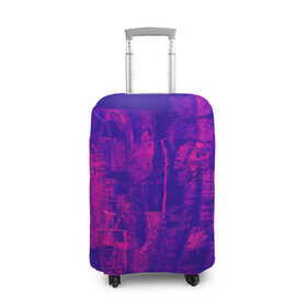 Чехол для чемодана 3D с принтом Неоновые краски , 86% полиэфир, 14% спандекс | двустороннее нанесение принта, прорези для ручек и колес | 