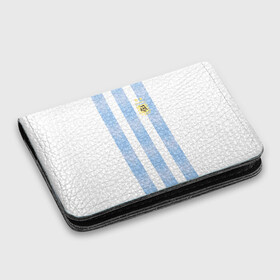 Картхолдер с принтом с принтом Сборная Аргентины , натуральная матовая кожа | размер 7,3 х 10 см; кардхолдер имеет 4 кармана для карт; | аргентина | месси | сборная аргентины