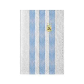 Обложка для паспорта матовая кожа с принтом Сборная Аргентины , натуральная матовая кожа | размер 19,3 х 13,7 см; прозрачные пластиковые крепления | Тематика изображения на принте: аргентина | месси | сборная аргентины