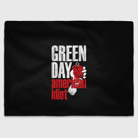 Плед 3D с принтом Green Day American Idiot , 100% полиэстер | закругленные углы, все края обработаны. Ткань не мнется и не растягивается | green day | punk rock | билли джо армстронг | панк рок