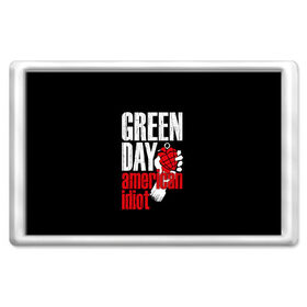 Магнит 45*70 с принтом Green Day American Idiot , Пластик | Размер: 78*52 мм; Размер печати: 70*45 | green day | punk rock | билли джо армстронг | панк рок