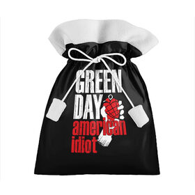 Подарочный 3D мешок с принтом Green Day American Idiot , 100% полиэстер | Размер: 29*39 см | green day | punk rock | билли джо армстронг | панк рок