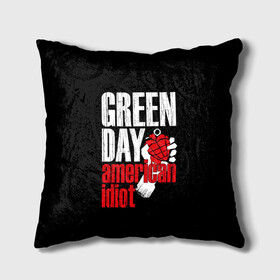 Подушка 3D с принтом Green Day American Idiot , наволочка – 100% полиэстер, наполнитель – холлофайбер (легкий наполнитель, не вызывает аллергию). | состоит из подушки и наволочки. Наволочка на молнии, легко снимается для стирки | green day | punk rock | билли джо армстронг | панк рок