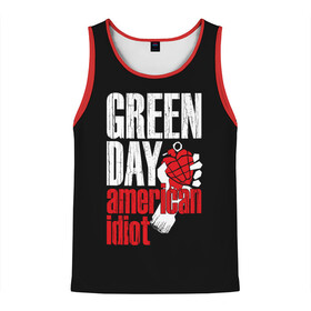 Мужская майка 3D с принтом Green Day American Idiot , 100% полиэстер | круглая горловина, приталенный силуэт, длина до линии бедра. Пройма и горловина окантованы тонкой бейкой | green day | punk rock | билли джо армстронг | панк рок