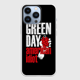 Чехол для iPhone 13 Pro с принтом Green Day American Idiot ,  |  | Тематика изображения на принте: green day | punk rock | билли джо армстронг | панк рок