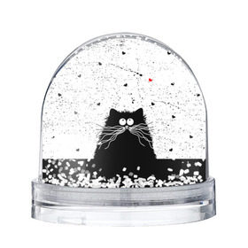 Водяной шар с принтом Котик , Пластик | Изображение внутри шара печатается на глянцевой фотобумаге с двух сторон | cats | kitty | кот | котик | сердечки cat | сердце